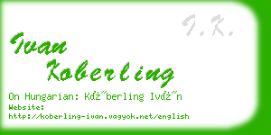 ivan koberling business card